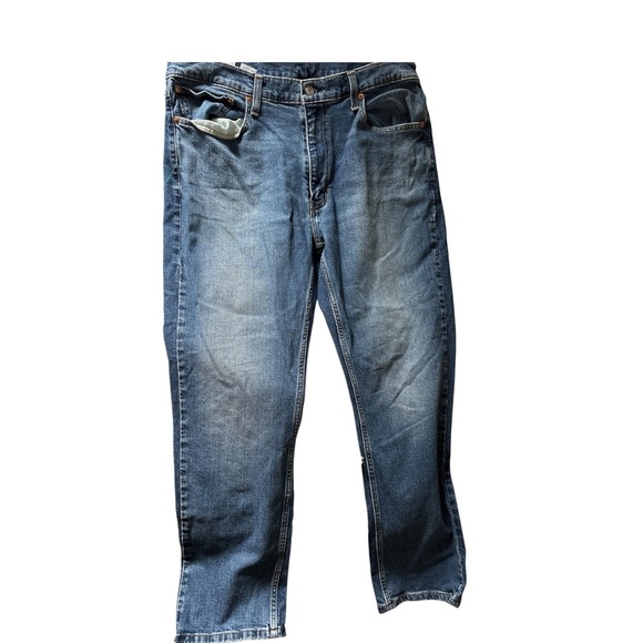 Levi's Blue Straight Denim with Distressed Details - Picture 1 of 5